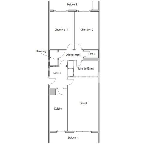 Trois pièces lumineux avec balcons et vues dégagées