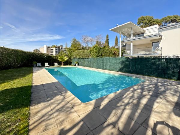 Cannes Montfleury, résidence sécurisée piscine, 3 pièces terrasse calme
