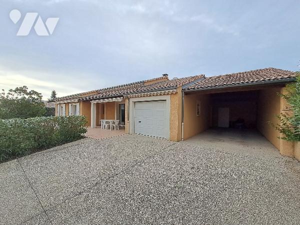 Montélimar, maison de plain pied de 116m² avec 4 chambres et garage sur parcelle de 1019m².