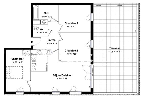 Location Appartement 4 pièces 80.5 m² - 3 Impasse des Poulies Chartres 28000