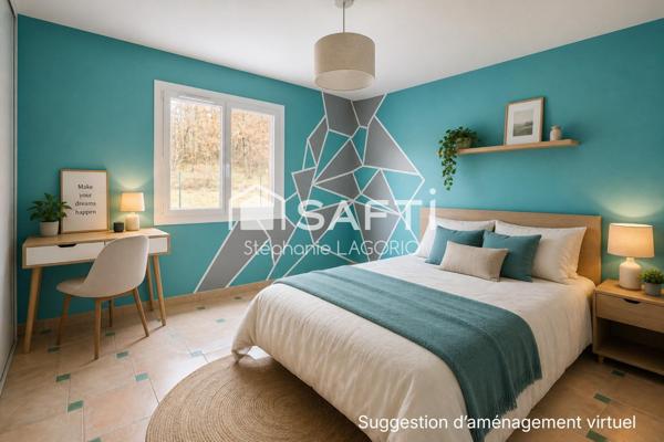 Maison familiale T6 avec piscine et dépendance dans un environnement boisé