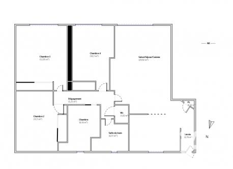 Appartement à vendre 4 pièces 86 m² Paris 20