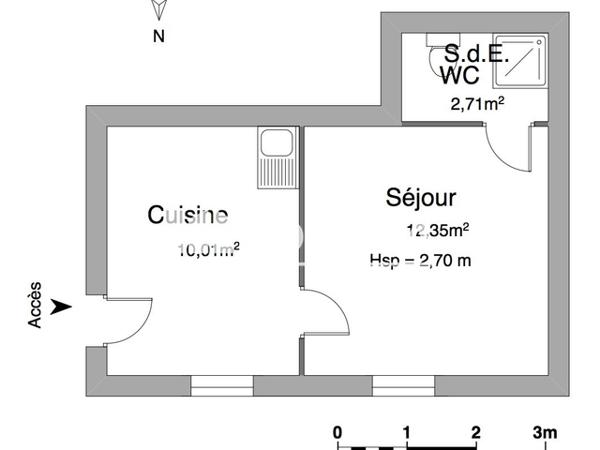Location Appartement 2 pièces 25.07 m² - 9 AV DE CHATEAU THIERRY Brasles 02400