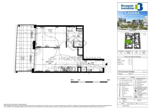 Appartement à vendre 2 pièces de 41 m²