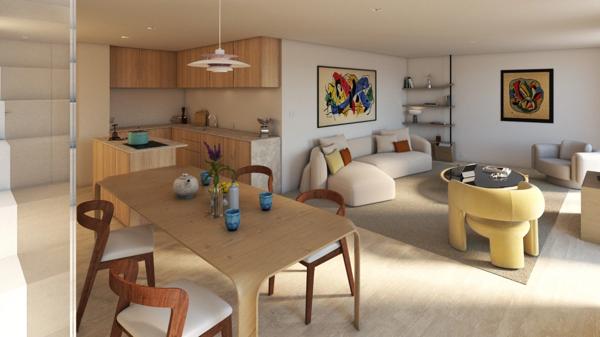 AURIBEAU, T3 de 57m2 avec grand jardin de 193m2 + Parking double, dans une résidence neuve