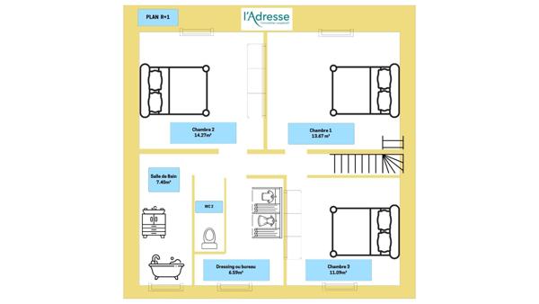 Maison T4 122m² avec garage et jardin
