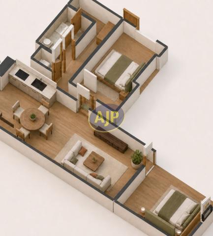 Appartement à vendre Bordeaux - 3 pièces, 64m² avec 2 chambre(s) à 330 000€ - AJP Immobilier Bordeaux Nansouty