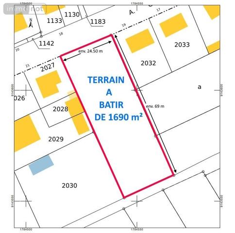 Terrain à Batir à vendre à Blanzy-la-Salonnaise dans les Ardennes (08190), ref : 021/1886