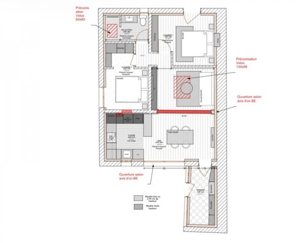 Bruges centre - parcelle 209m2 - maison type T3 plain-pied entièrement rénovée