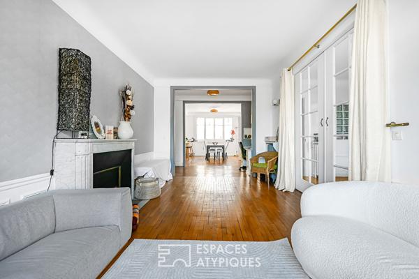 Etage élevé traversant avec balcon-terrasse à Auteuil Sud