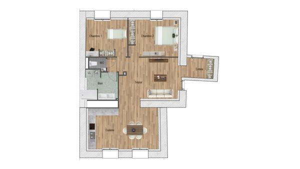 Appartement à vendre 3 pièces 68 m² Montferrand-le-Château
