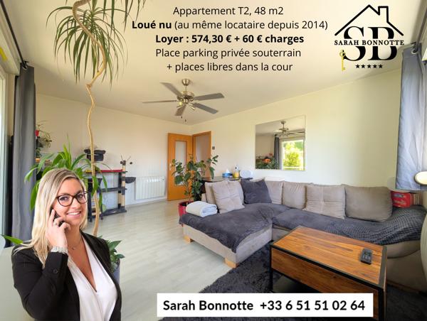 A NEGOCIER - T2 de 48 m² vendu loué – Investissement locatif serein et clé en main !