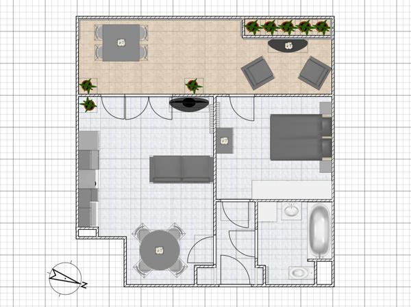 Appartement 2 pièces - 43 m² Exclusivité efficity