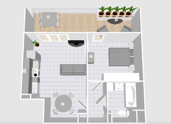 Appartement 2 pièces - 43 m² Exclusivité efficity