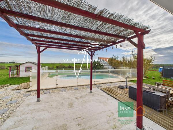 Maison T5 plain-pied au calme avec piscine à Chabournay
