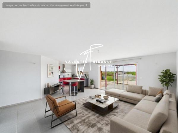 Maison T5 plain-pied au calme avec piscine à Chabournay