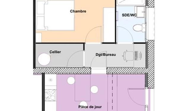 Appartement à vendre    2 pièces •  Angresse