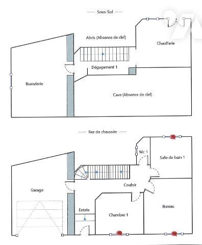 Maison de ville avec terrasse avec vue, jardinet et garage