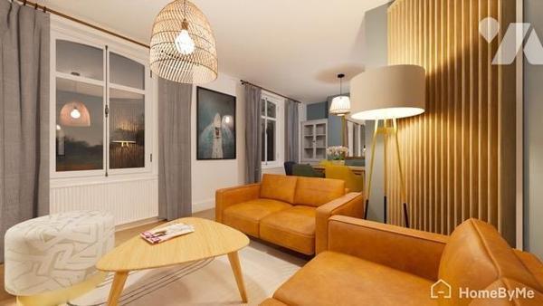 Maison de ville avec terrasse avec vue, jardinet et garage