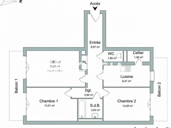 Location Appartement 3 pièces 71.55 m² - 7 RUE DE L'ABREUVOIR Metz 57000