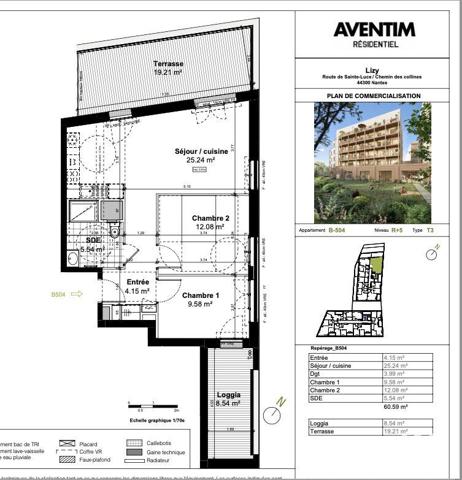 Appartement à vendre 3 pièces 60 m² Nantes