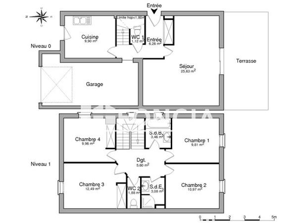 Location Maison 5 pièces 100.16 m² - 17 RUE DE BANAS Montelimar 26200