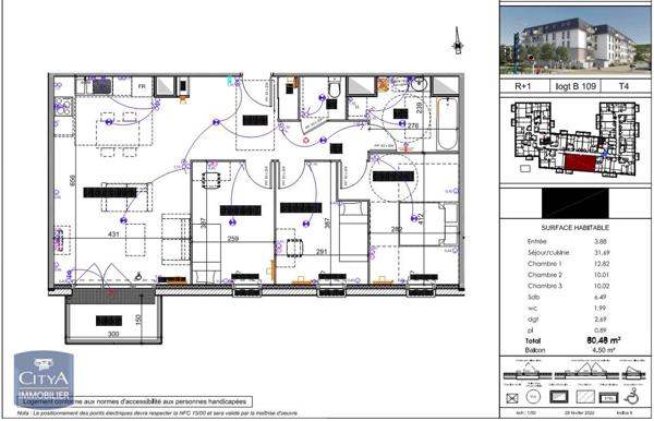 Location appartement 4 pièces de 80.48m²