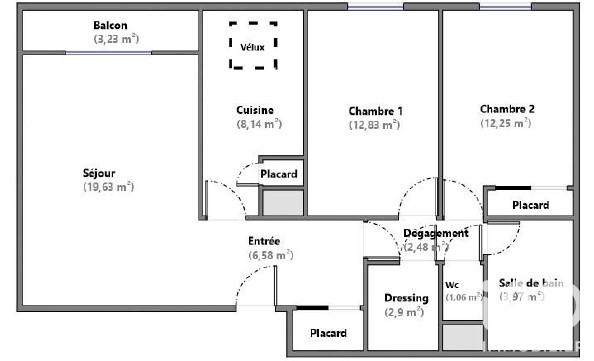 Appartement à vendre 3 pièces 70 m² Claye-Souilly