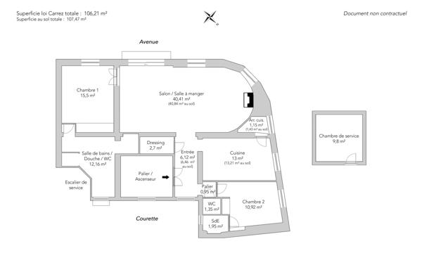 Appartement Paris 7 e - GROS CAILLOU / BOSQUET