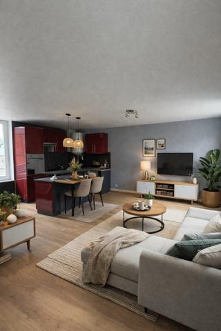 Villeneuve-d'Ascq (59650) Appartement 49 m² lumineux 1 chambre & un bureau