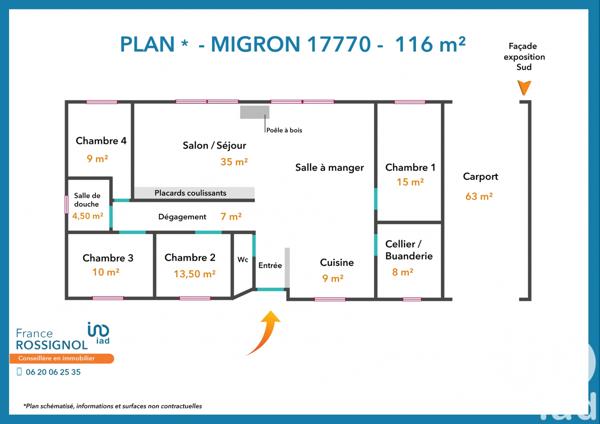 Maison à vendre 5 pièces 116 m² Migron