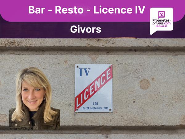 69700 GIVORS - BAR RESTAURANT BRASSERIE 54 COUVERTS AVEC TERRASSE