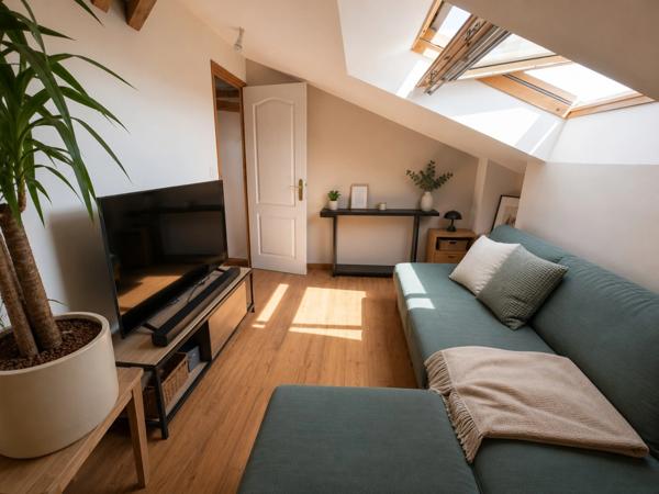 Duplex T3 lumineux avec espace bureau – Dernier étage – Faibles charges – Centre-ville