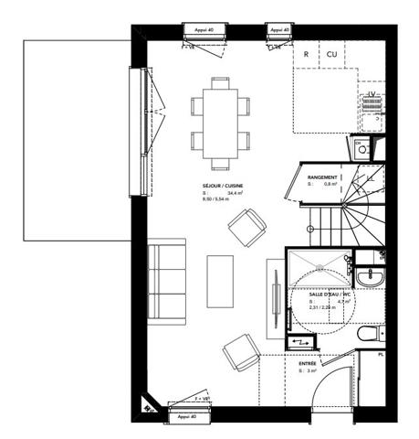 Maison Individuelle avec Grand Jardin et Parkings