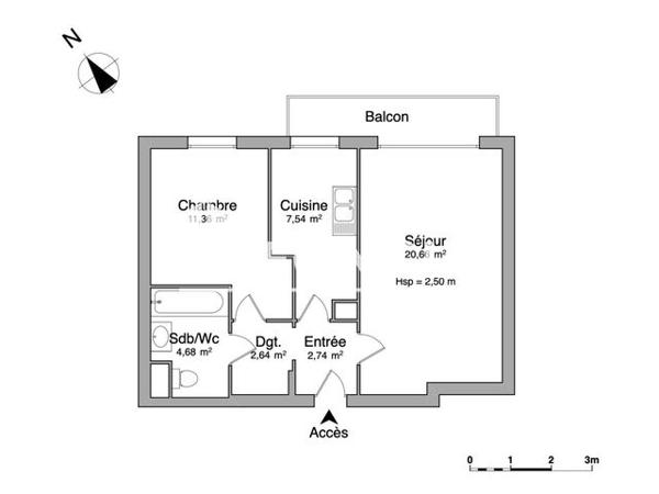Location Appartement 2 pièces 50 m² - 4 AVENUE DE LA PROVIDENCE Antony 92160