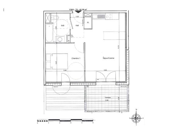 DERNIER ÉTAGE - T2 LUMINEUX AVEC TERRASSE ET GARAGE – VENELLES