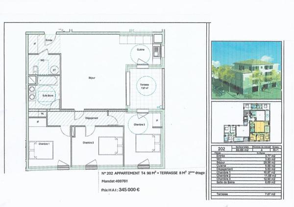 83300 DRAGUIGNAN Appartement   4 pièce(s) 90 m2