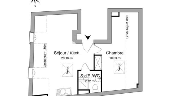 Location Appartement 2 pièces 33.53 m² - Pau 64000