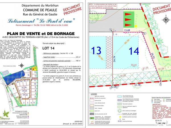 Terrain - Vendu - 435 m² - PEAULE | The Door Man