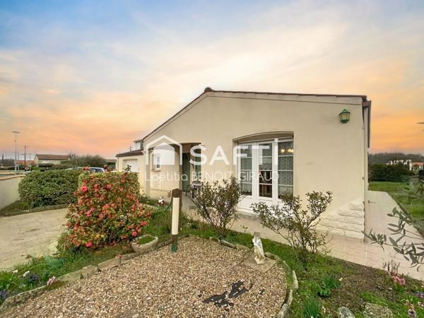 Maison plain-pied trois chambres avec jardin