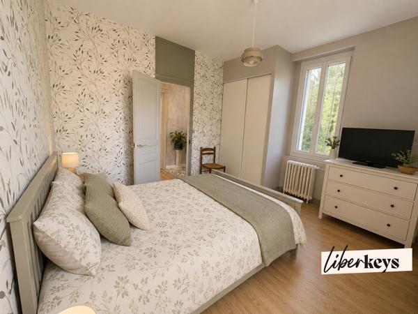 Maison familiale T5 de plain-pied rénovée avec garage et jardin