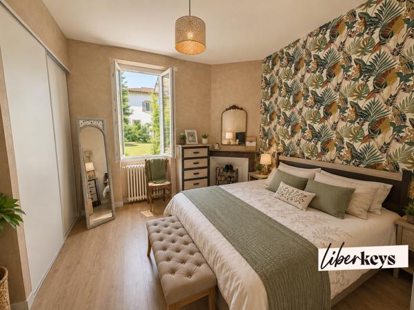 Maison familiale T5 de plain-pied rénovée avec garage et jardin