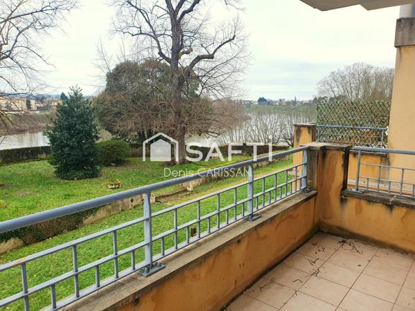 T3 + balcon Vue Dordogne + cave + place de stationnement