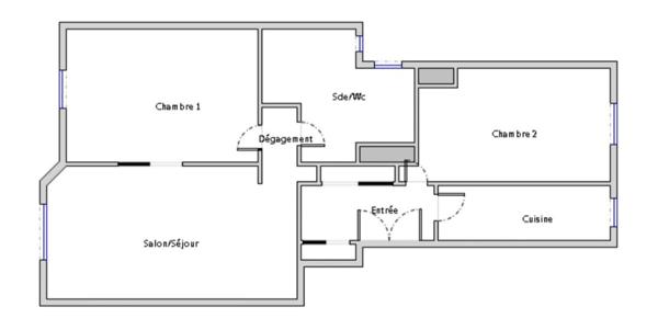 Breteuil  – appartement de 70 m² avec vue dégagée et arborée