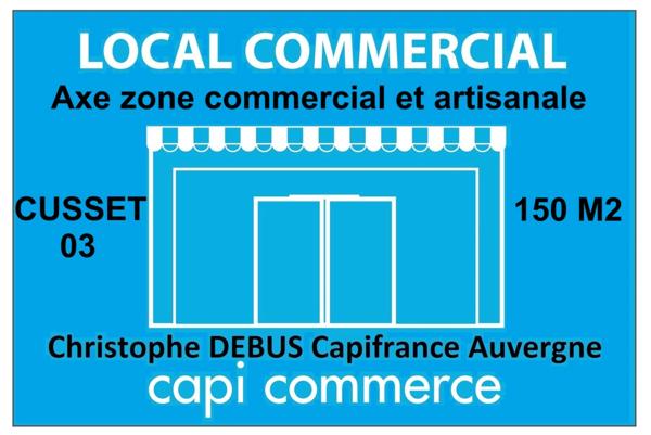 Local, magasin 150 M2 à louer proche de VICHY Zone commerciale de CARREFOUR CUSSET (03)