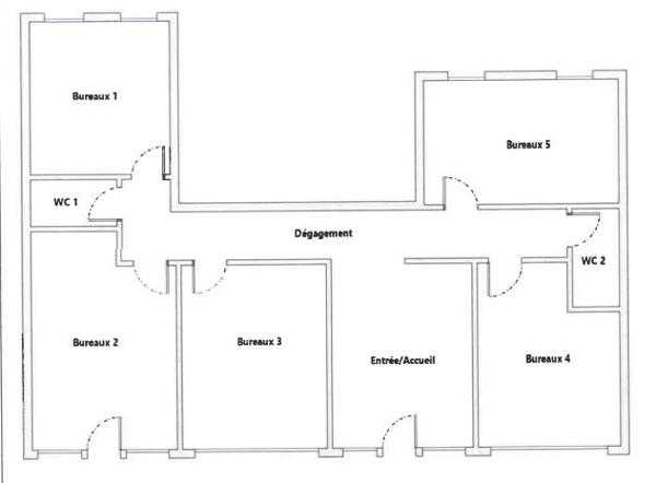 Hagondange (57300) SOUS COMPROMIS // Local commercial // 100m² // 1 accueil // 5 bureaux // 2 WC // Hagondange