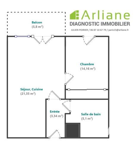 Appartement à vendre 2 pièces 43,94 m² Romainville