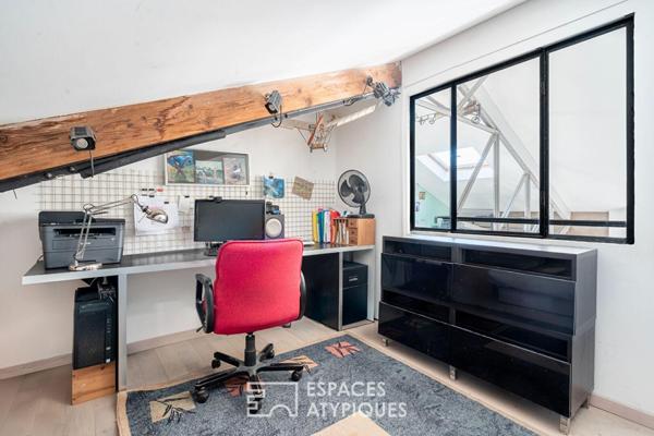 Ancienne menuiserie réhabilitée en maison Loft