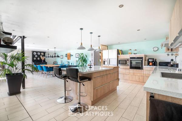 Ancienne menuiserie réhabilitée en maison Loft