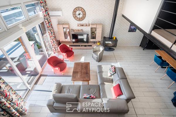 Ancienne menuiserie réhabilitée en maison Loft